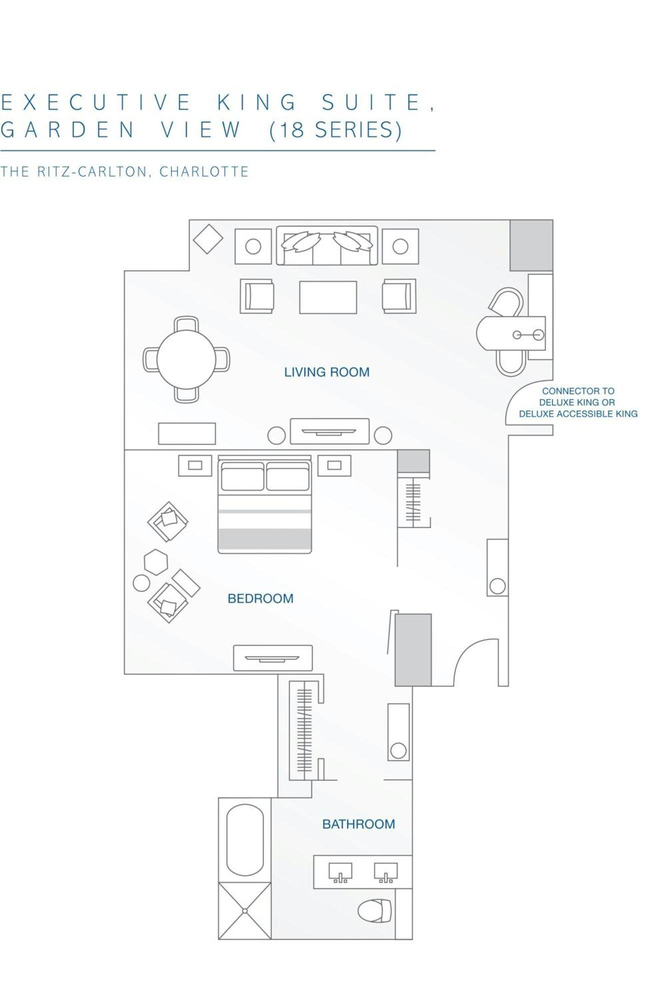 1 Bedroom Executive Suite, 1 King, Sofa bed, Garden view