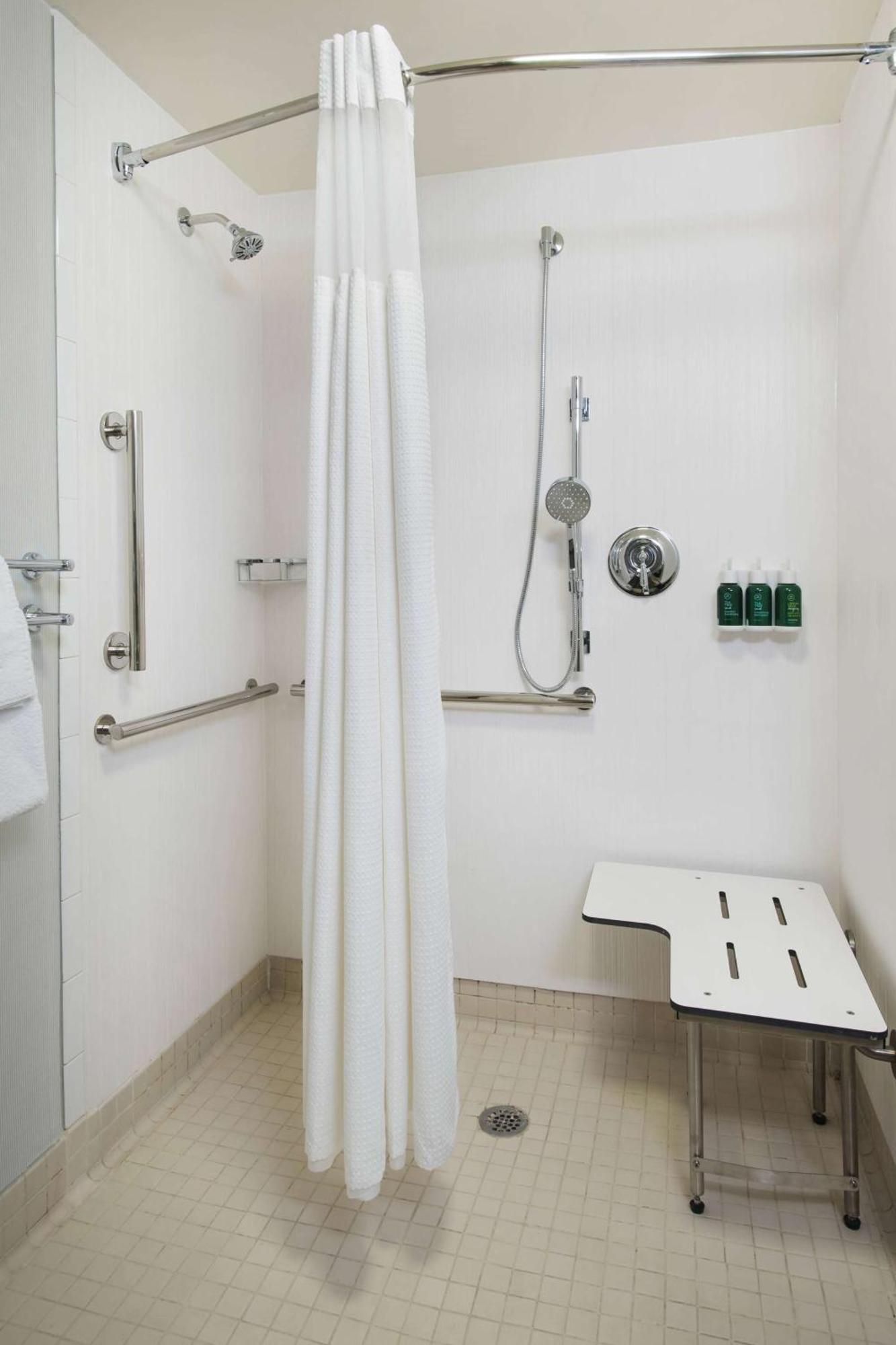 Mobility/Hearing Accessible Guestroom King Roll-In Shower