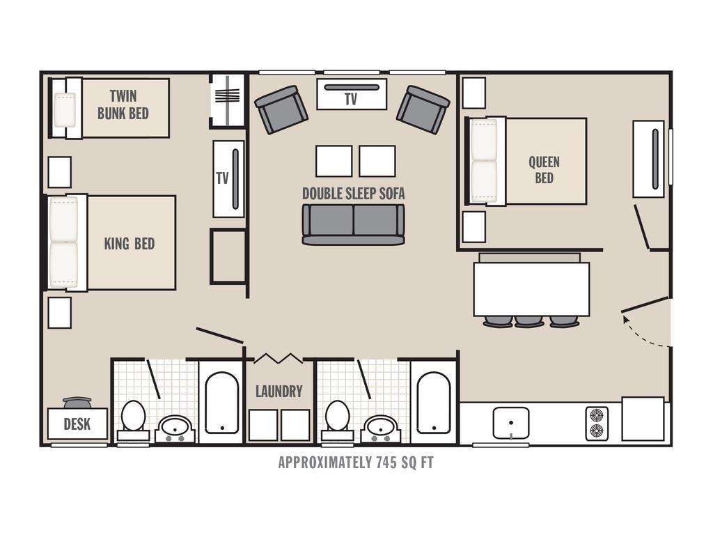 Two Bedroom King Suite (4 Adults + 4 Children)